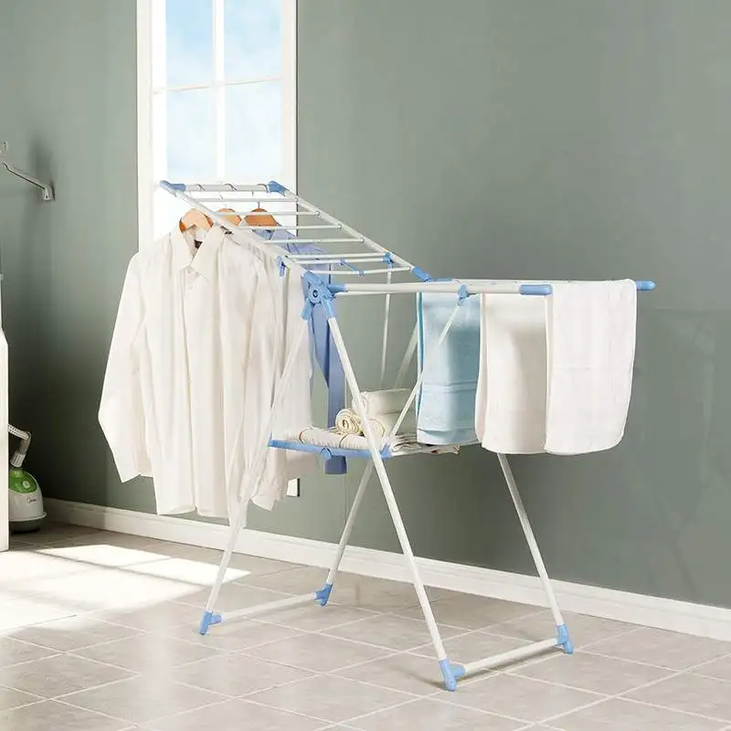 

Folding Clothes Horse Airer Drying Rack Foldable Clothes Hanger Cloth Laundry Dryer Cloth Hanging Concertina Indoor Outdoor