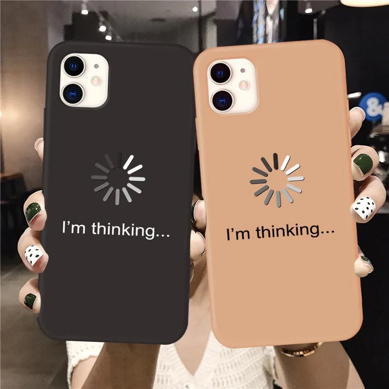Чехол для телефона iPhone 11 12 Pro Max XS MAX X XR 6S 7 8 Plus SE 2020 с надписью I'm Thinking|Бамперы| |