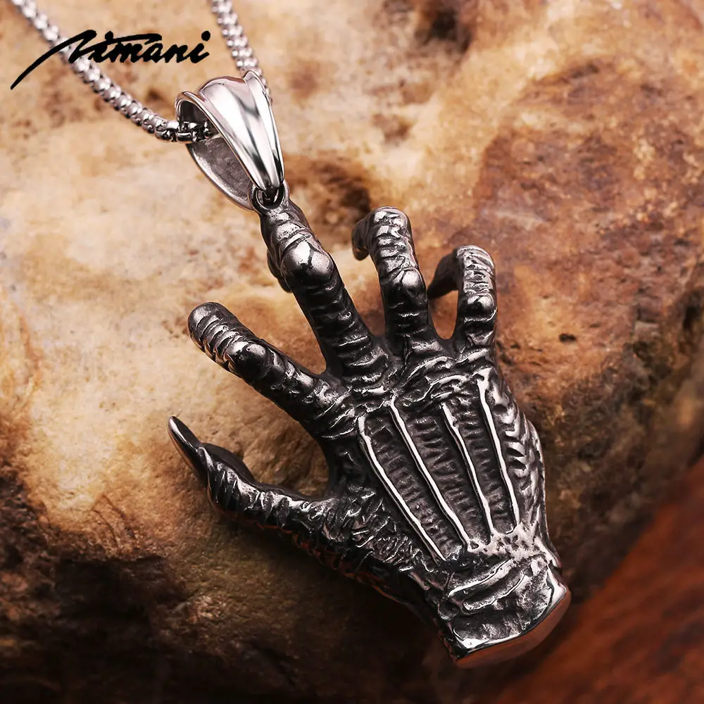 Панк ад дьявол коготь мертвые глаза кулон ожерелье ужас Хэллоуин в виде призрака
