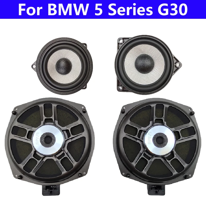 For BMW 5 Series G30 Midrange Tweeter Subwoofer HiFi Music Horn LED Illuminate Speaker Cover Trim Refit Audio Upgrade Kit