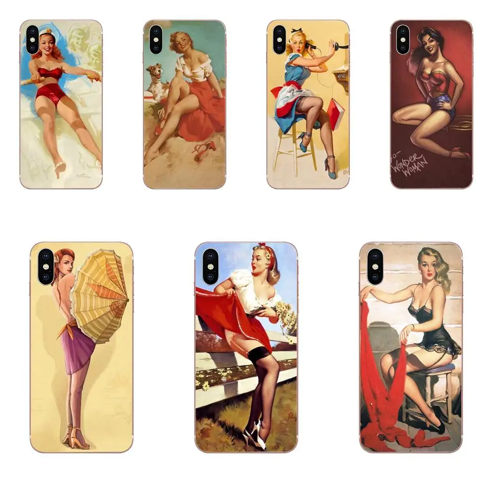 Сексуальная девушка Pinup Pin up Защитная для samsung Galaxy Note 5 8 9 S3 S4 S5 S6 S7 S8 S9 S10 5G mini Edge Plus Lite