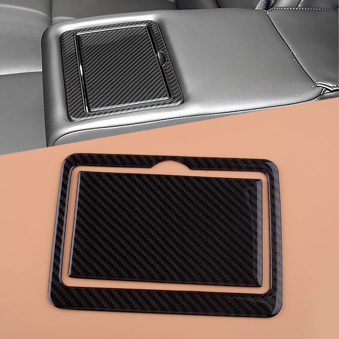 2 шт. карбоновое автомобильное заднее сиденье держатель для стакана воды панель