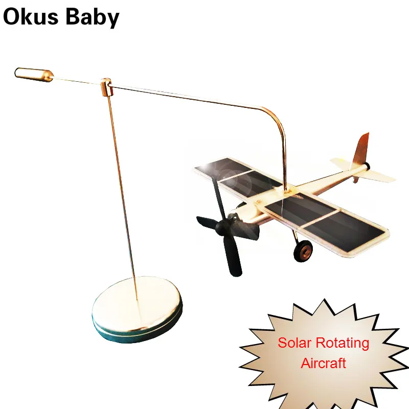 

2019 Solar Airplane Model Aircraft Solar Energe Education Kit Demonstrate Kit New Idea Gyropter Rotation