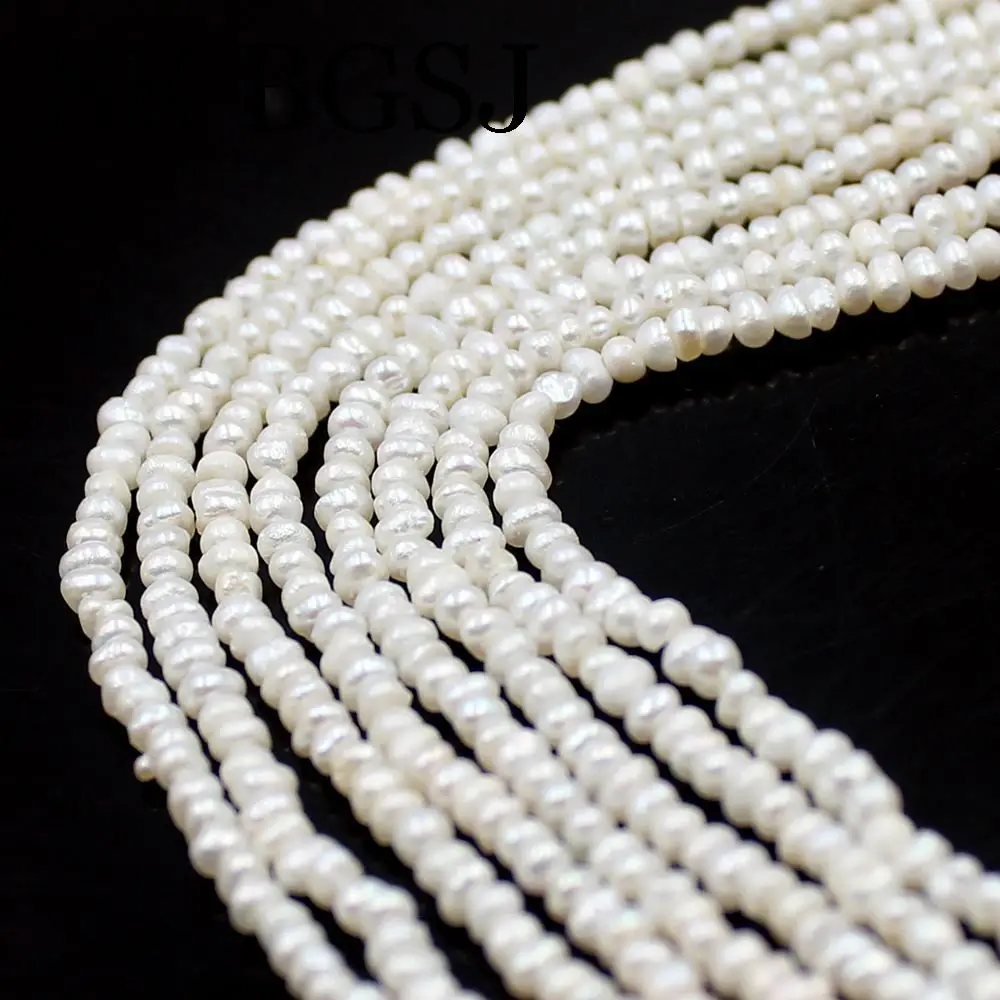 Бесплатная доставка 2 3 мм белый натуральный пресноводный жемчуг ювелирные