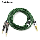 Кабель для наушников halданные DIY 2,53,54,4 мм сбалансированный с серебряным покрытием Улучшенный для детской модели R70X наушники 4pin XLR 6,35 мм черный мягкий