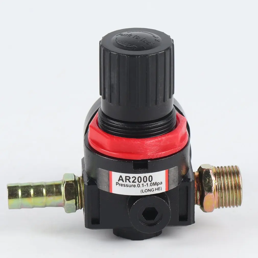Mini 1/4 Thread 180PSI/12Bar Air Pressure Reducing Regulator Source Treatment Unit With Gauge Control Compresso | Инструменты