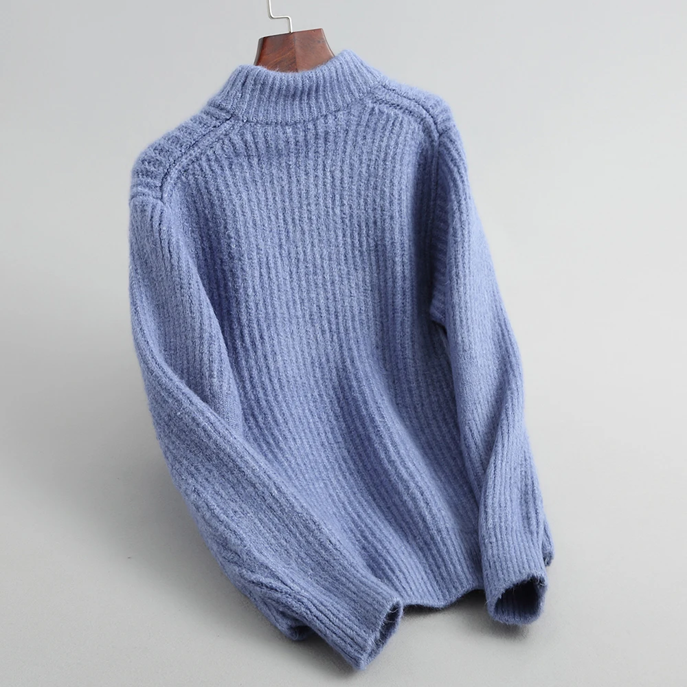 И толстые трикотажные женские пуловеры из мохера с длинным рукавом | Женская