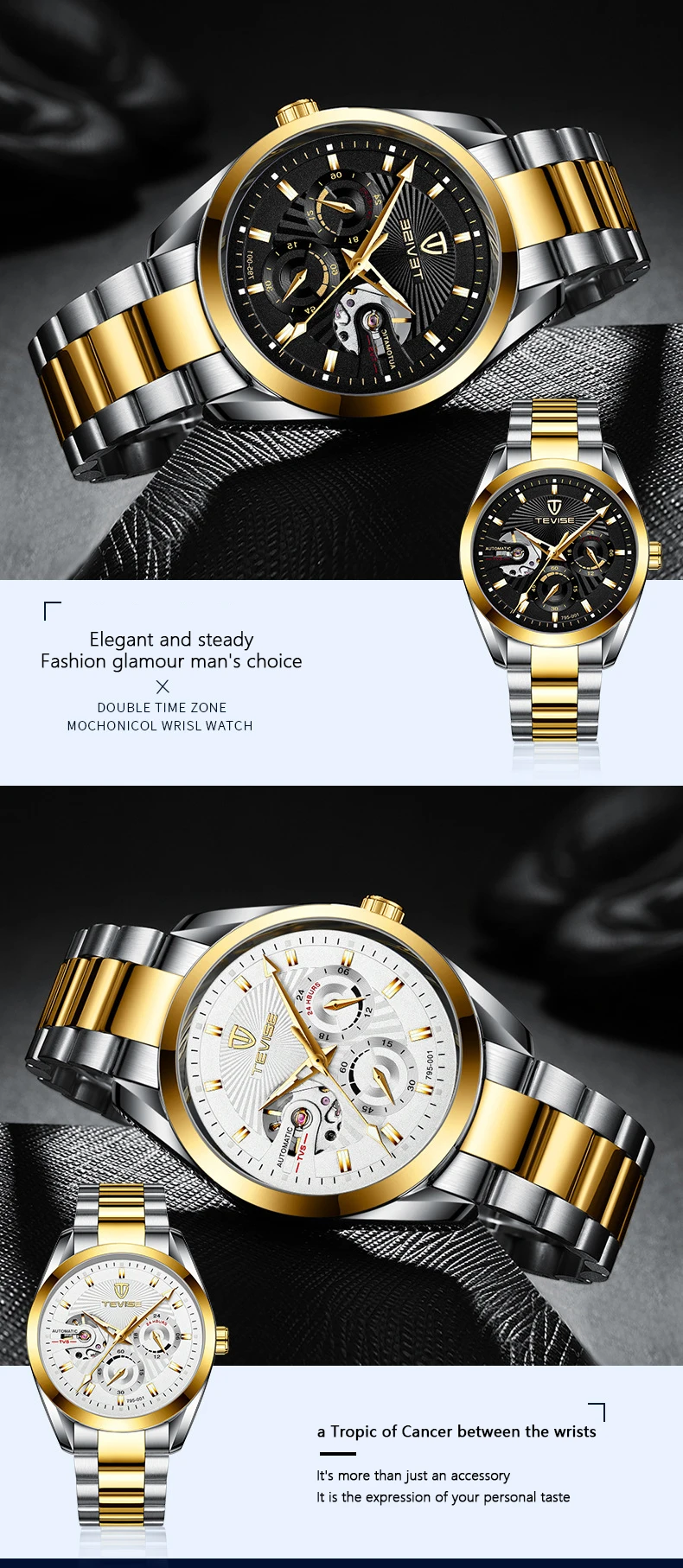TEVISE Для Мужчин's Tourbillon Водонепроницаемый часы автоматические механические часы Для Мужчин Скелет часы мужские наручные часы Relogio Masculino