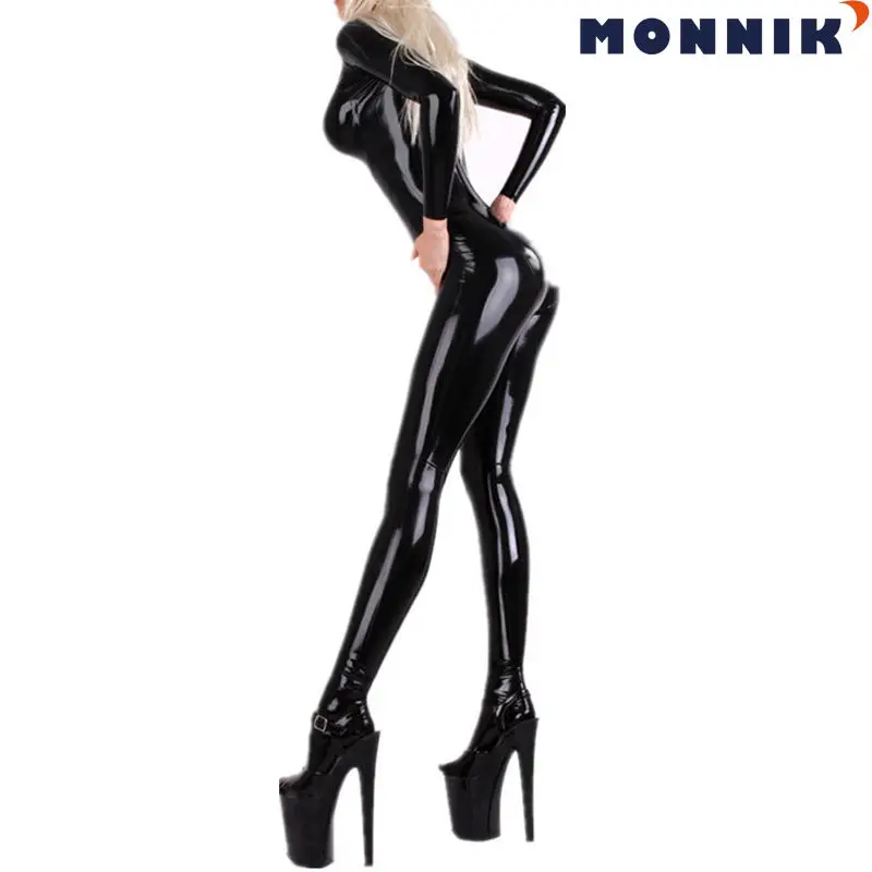 MONNIK латексные женские костюмы с носками 0 4 мм Уникальные резиновые Боди