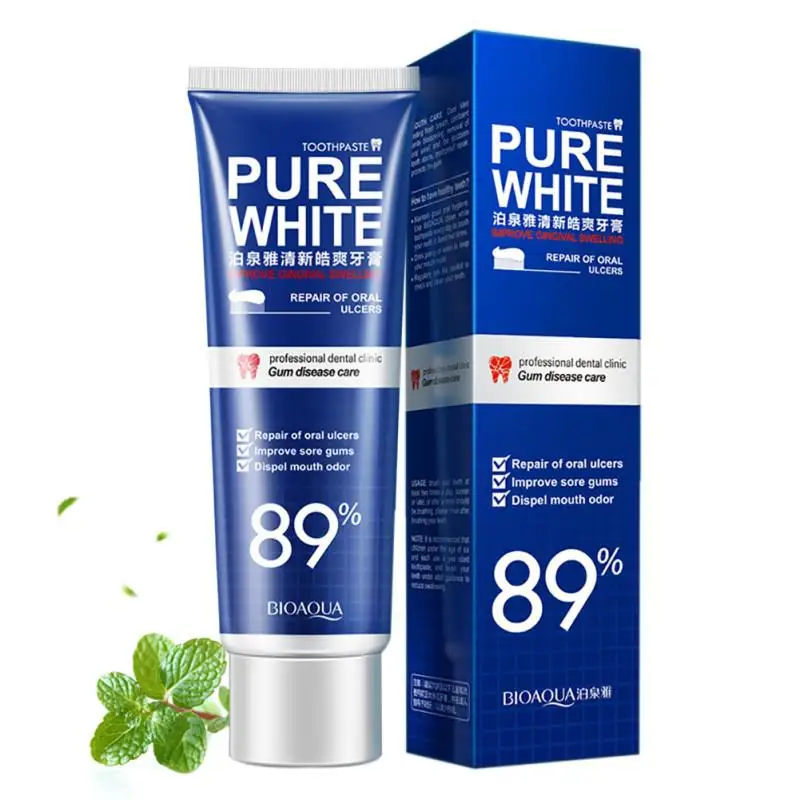 

1pcs Mint Teeth Whitening Toothpaste Remove Plaque Stains Teeth Cleaning Oral Hygiene Care Gel White Toothpaste 120g for Adults