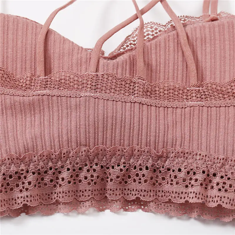Кроп-топ женский кружевной без рукавов пикантная блузка с бретельками крутая
