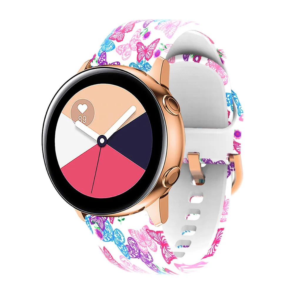 20 мм силиконовый ремешок для samsung Galaxy Active2 40 мм 44 мм Galaxy Watch 42 мм активный 2 Браслет ремешок для gear S2 Amazfit