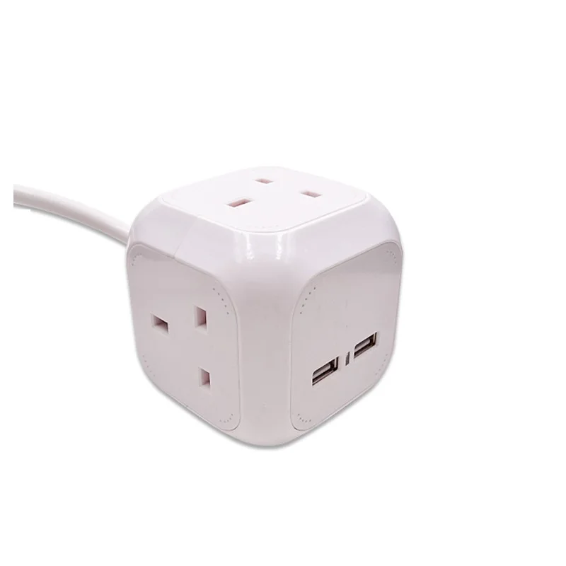 Белый квадратный Рабочий стол Розетка штепсельная розетка стандарта