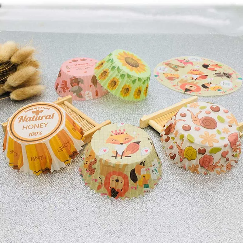 100 шт. Мультяшные Формы для кексов инструменты украшения тортов маффины