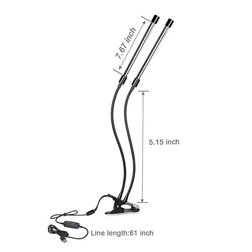 Тепличный завод заполняющий свет осветительный зажим с двойной головкой