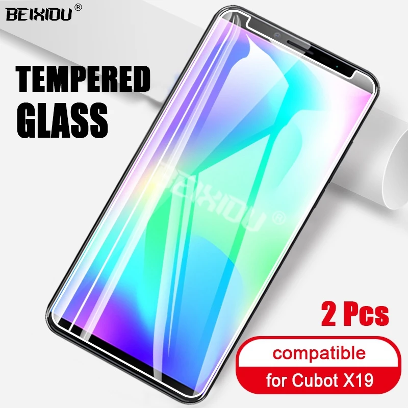 2 шт Полное закаленное стекло для Cubot X19 защита экрана 2.5D 9h защитная