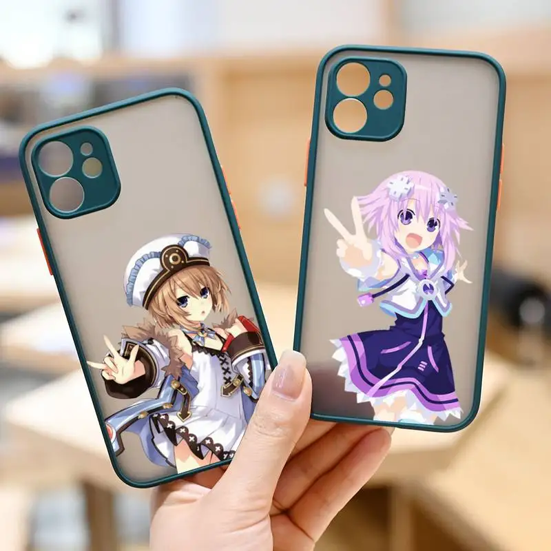 

Anime Hyperdimension Neptunia girl Phone Case matte transparent For iphone 11 12 13 6 s 7 8 plus mini x xs xr pro max cover
