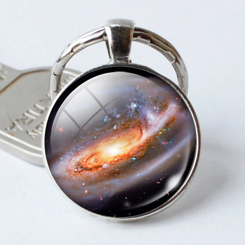 Брелок для ключей с изображением звездного неба Очаровательная цепочка