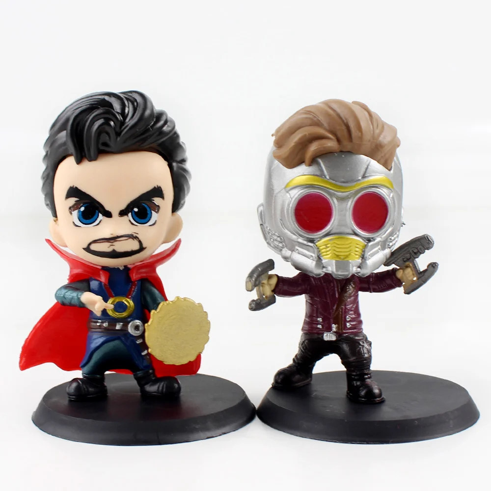 8pcs/Set 8cm Marvel Avengers Spiderman Hulk Thanos Thor PVC Action Figure Mini Decoration Model Toys Dolls Kids Gift Brinquedos - купить по