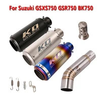 for suzuki gsr750 gsx s 750 bk750 2016 2020 motorcycle exhaust modified 51mm muffler tip connect middle link pipe with db killer