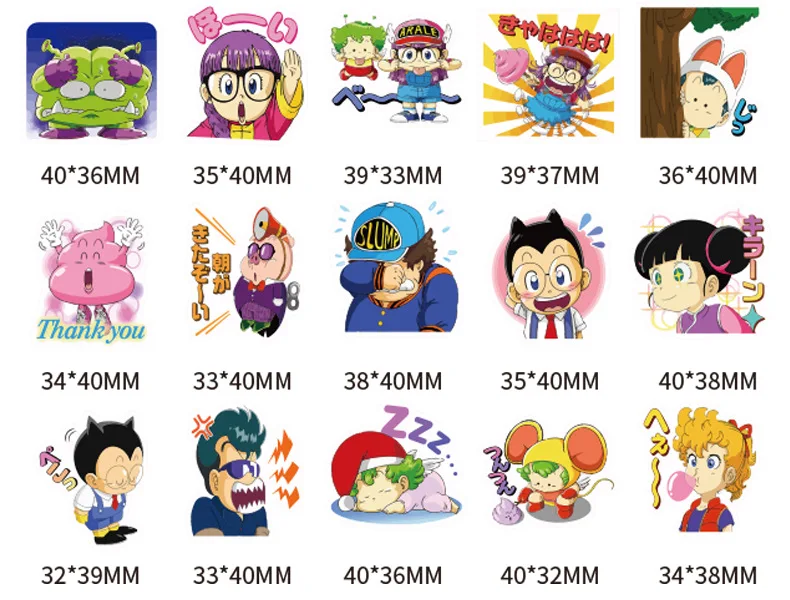 40 шт./пакет Arale мультфильм Стиль альбом скрапбукинга водонепроницаемые декоративные наклейки DIY ручной работы подарок Скрапбукинг стикер