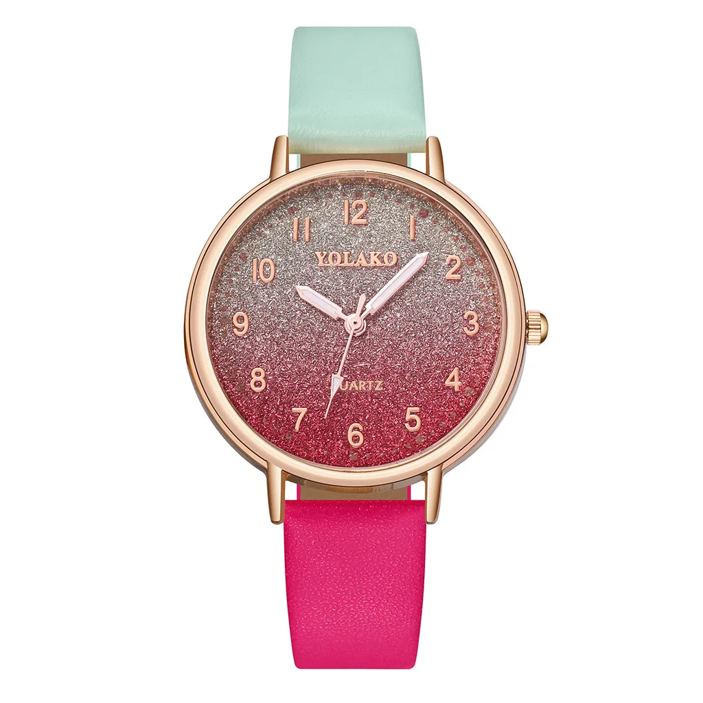 Бронза Reloj mujer женские часы модные montre femme простой градиентный циферблат с бриллиантовым ремешком женские кварцевые часы bayan kol saati - Цвет: Бронза