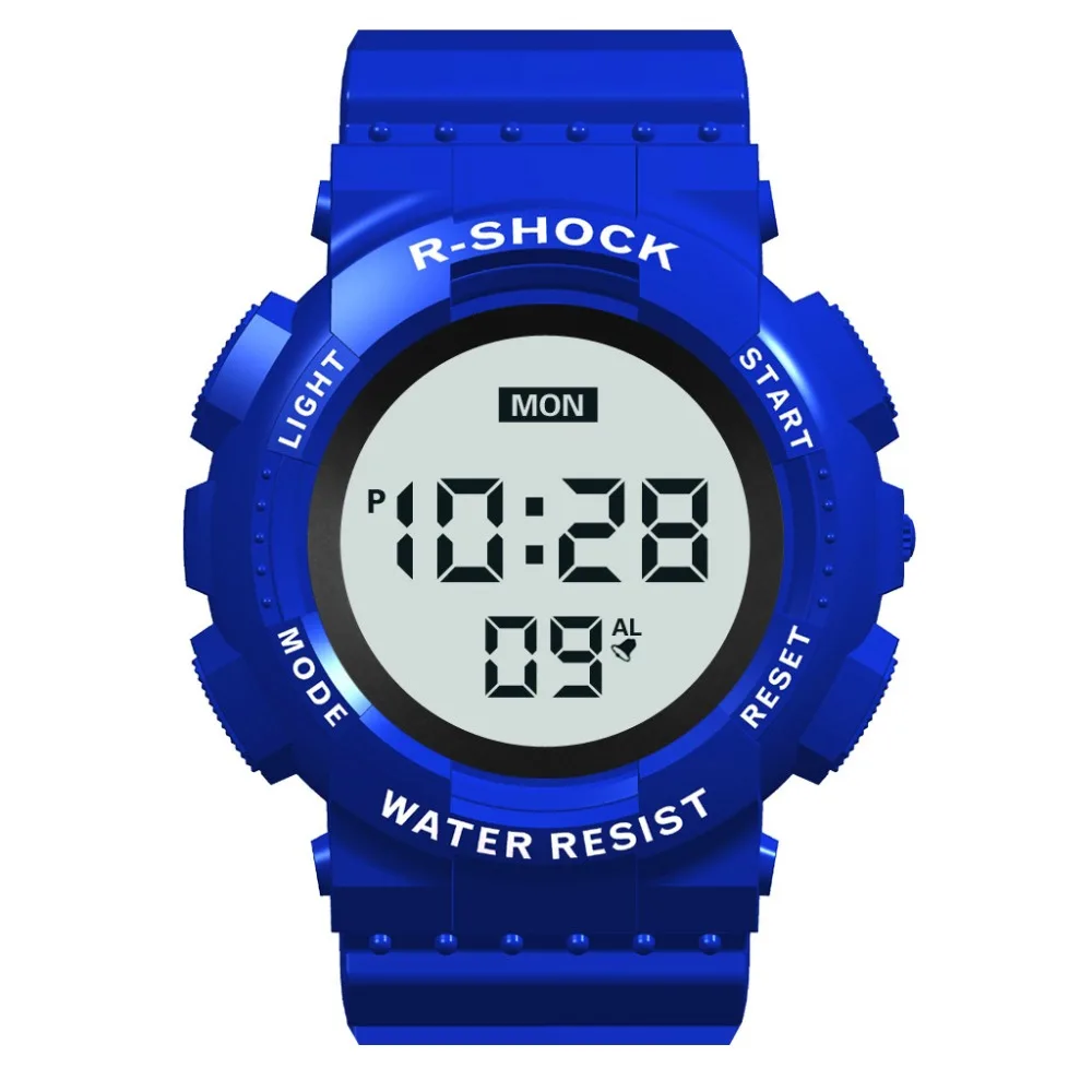 HONHX Relogio Digital Masculino, простые спортивные часы с циферблатом, Мужские Цифровые, светодиодный, водонепроницаемые часы, дата, электронные часы A15