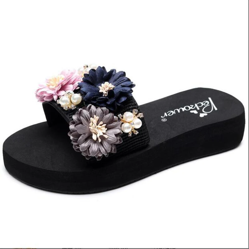 Шлепанцы женские нескользящие пляжная обувь для девочек сандалии принцессы