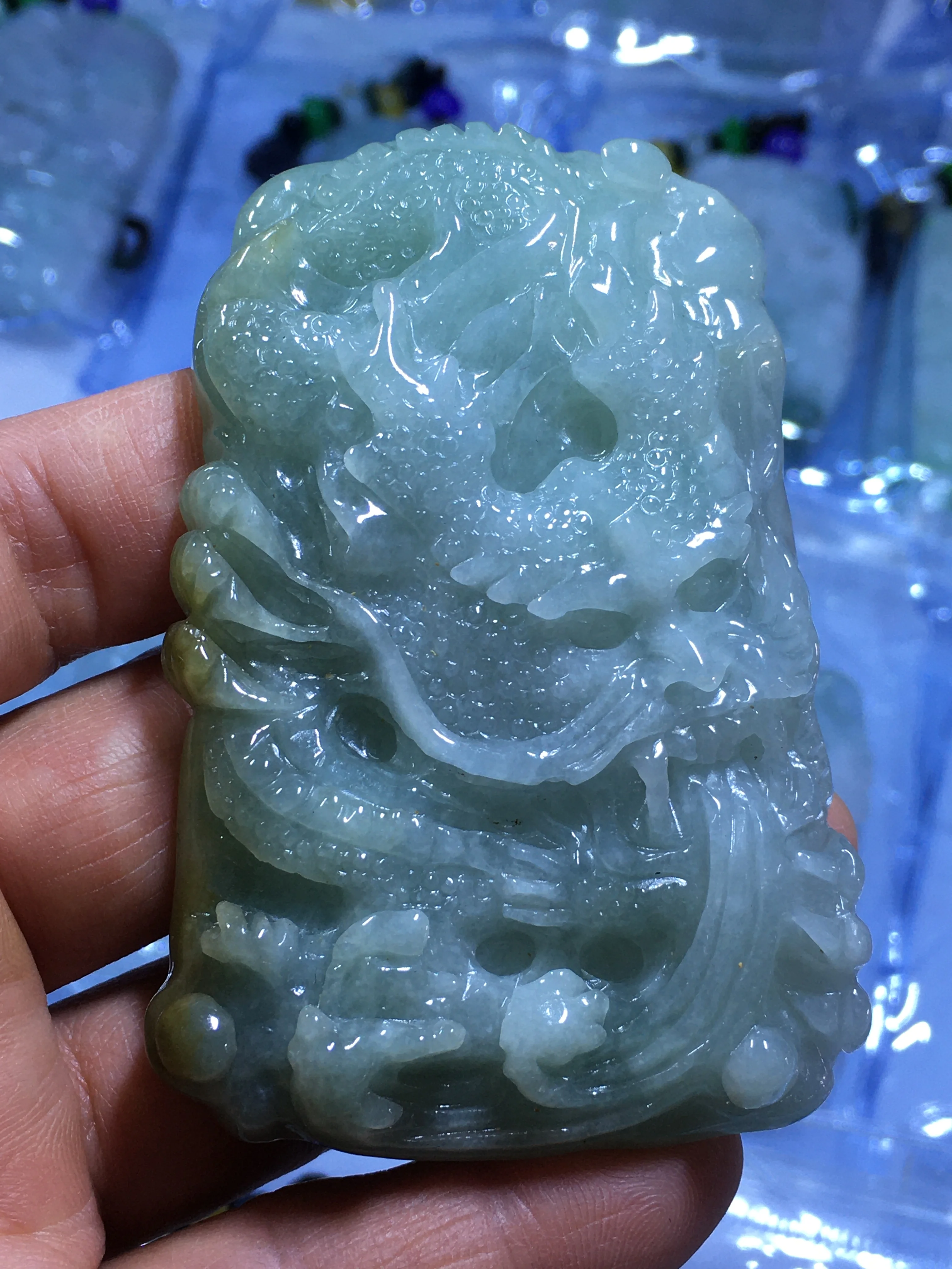 

Natural 7A Myanmar jade Handcarved dragon jade green jade pendant jade necklace women men pendants jewelry jade necklaces