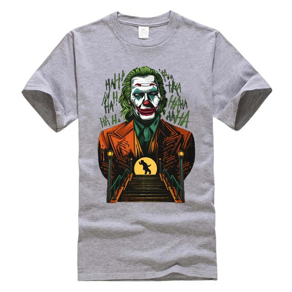 Серый Reborn Clown Arthur Fleck Joaquin Phoenix Can You Call Me Joker черная футболка с фигуркой - Цвет: Серый