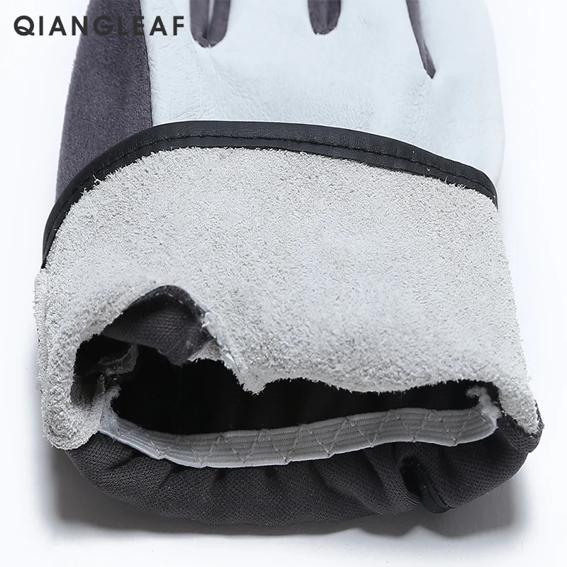 QIANGLEAF мужские кожаные защитные перчатки высокого качества рабочие для механиков