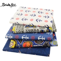 booksew anchor airplane printed twill cotton fabric sewing for diy apparel cloth quilting home textile handicrafts patchwork