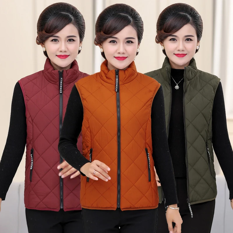 Женский жилет средней длины теплый хлопковый большого размера 4XL 5XL на осень и