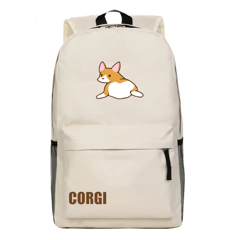 Милый женский рюкзак Corgi Повседневная Большая Дорожная сумка на плечо для