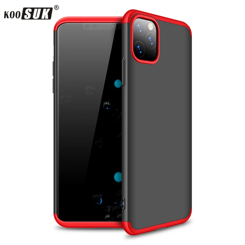 Чехол 3 в 1 для Apple iPhone 11 Pro Max противоударный матовый чехол из твердого