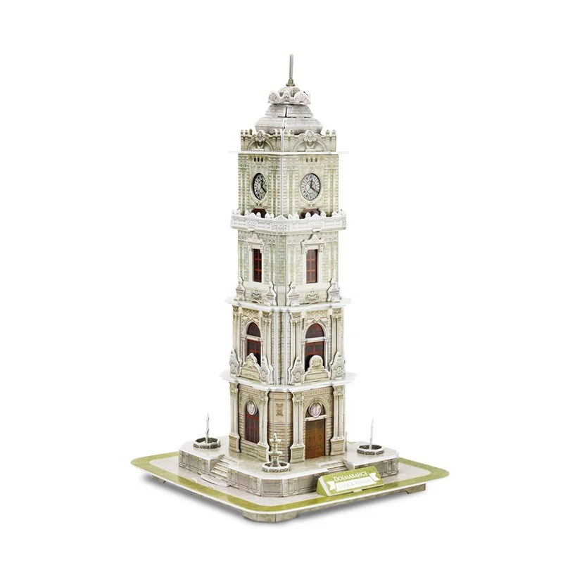 3D бумажная головоломка строительная модель игрушечные часы колокольня