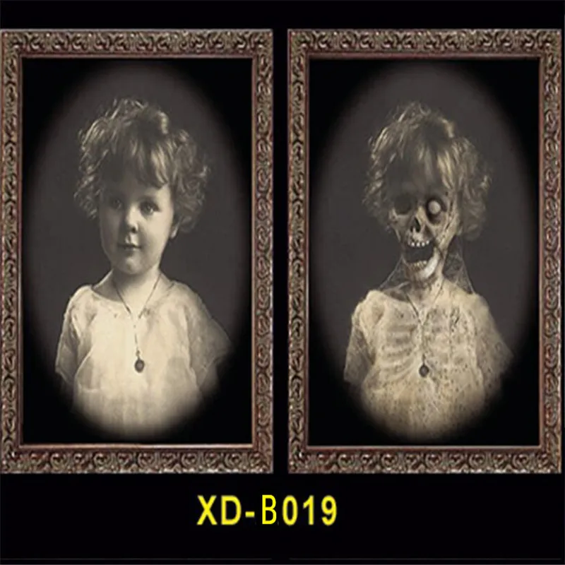 3D фоторамка с привидениями 38*25 см картины из ужасов трансформирующая лицо