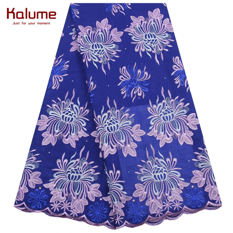 Kalume/Новая модная Африканская Хлопковая кружевная ткань 5 ярдов нигерийская