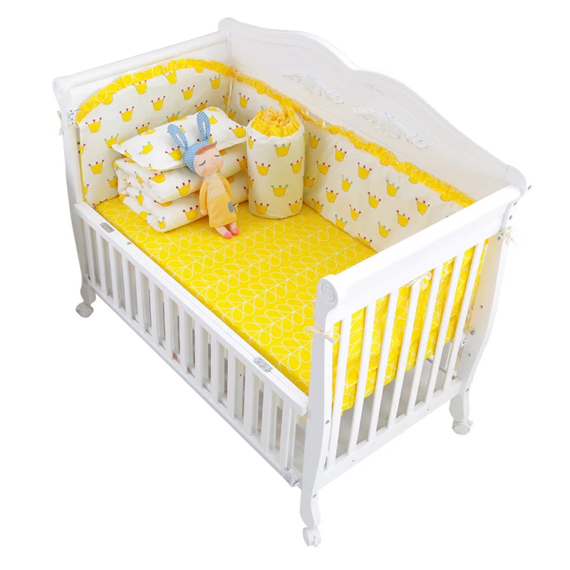 Кружевным декором Синий Детские Постельное белье для младенцев малышей и детей 7