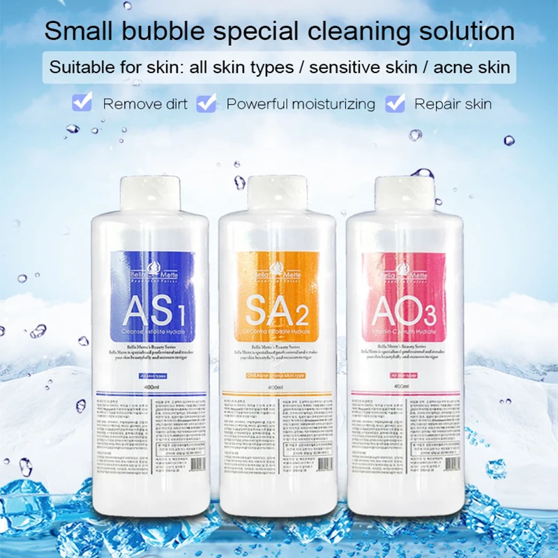 AS1 SA2 AO3 Aqua Peeling Solution Facial Cleaning Small Bubble Hydra Dermabrasion Solution