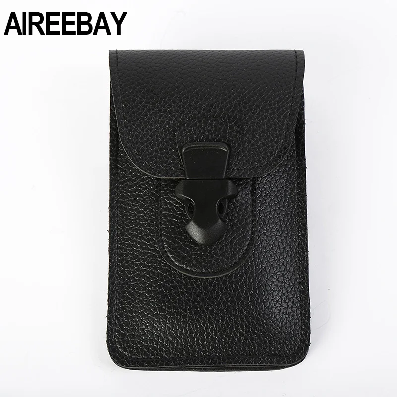 Поясная Сумка AIREEBAY Мужская кожаная водонепроницаемая |