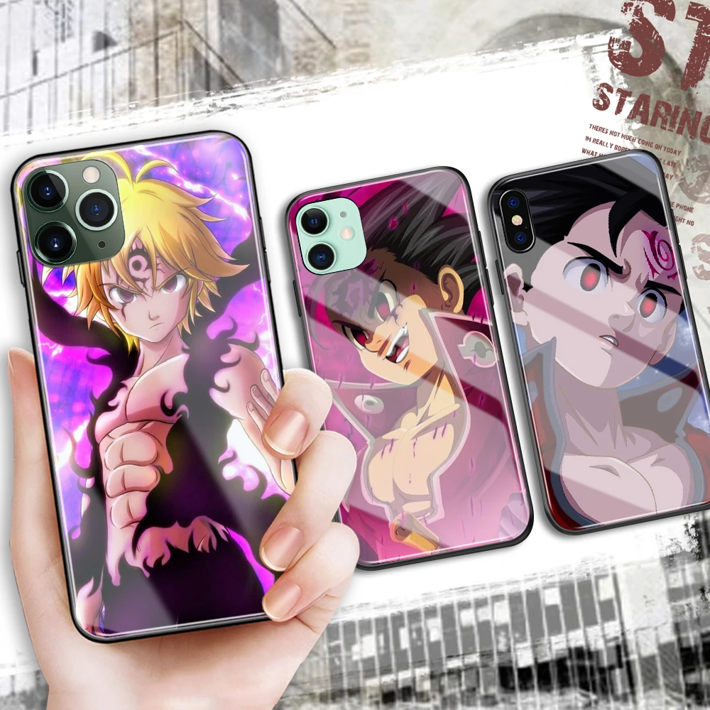 Аниме стекло чехол для телефона melidas Мягкий силиконовый чехол для iphone 6 6s 7 8 14 plus X XR XS Max 11 12 13 14 pro max