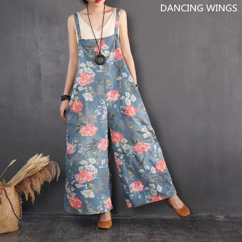 Комбинезон женский джинсовый повседневный комбинезон на лямках широкие брюки с