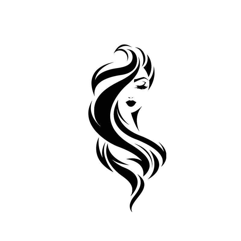 

Sexy Long Hair Quiet Girl Face Car Sticker Dreamy Style Decal PVC Body Window Decoration Accessories Waterproof Anti-UV Applique