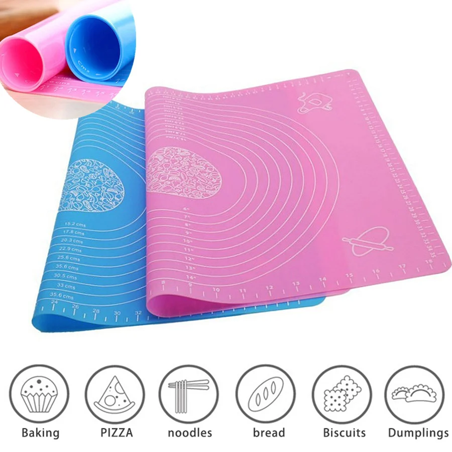 Силиконовый коврик для выпечки теста с замерами антипригарные и Нескользящие