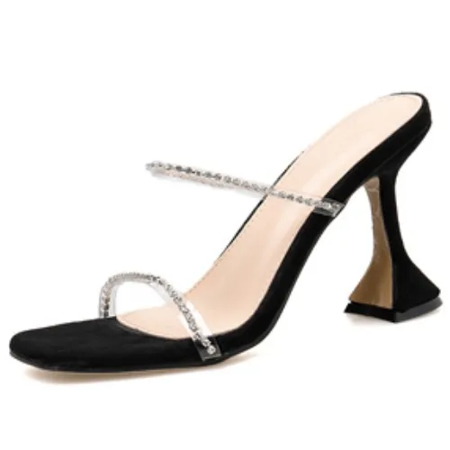 

2021 summer new sandals women's open toe versatile sexy thin heel fairy diamond fashion high heel shoes