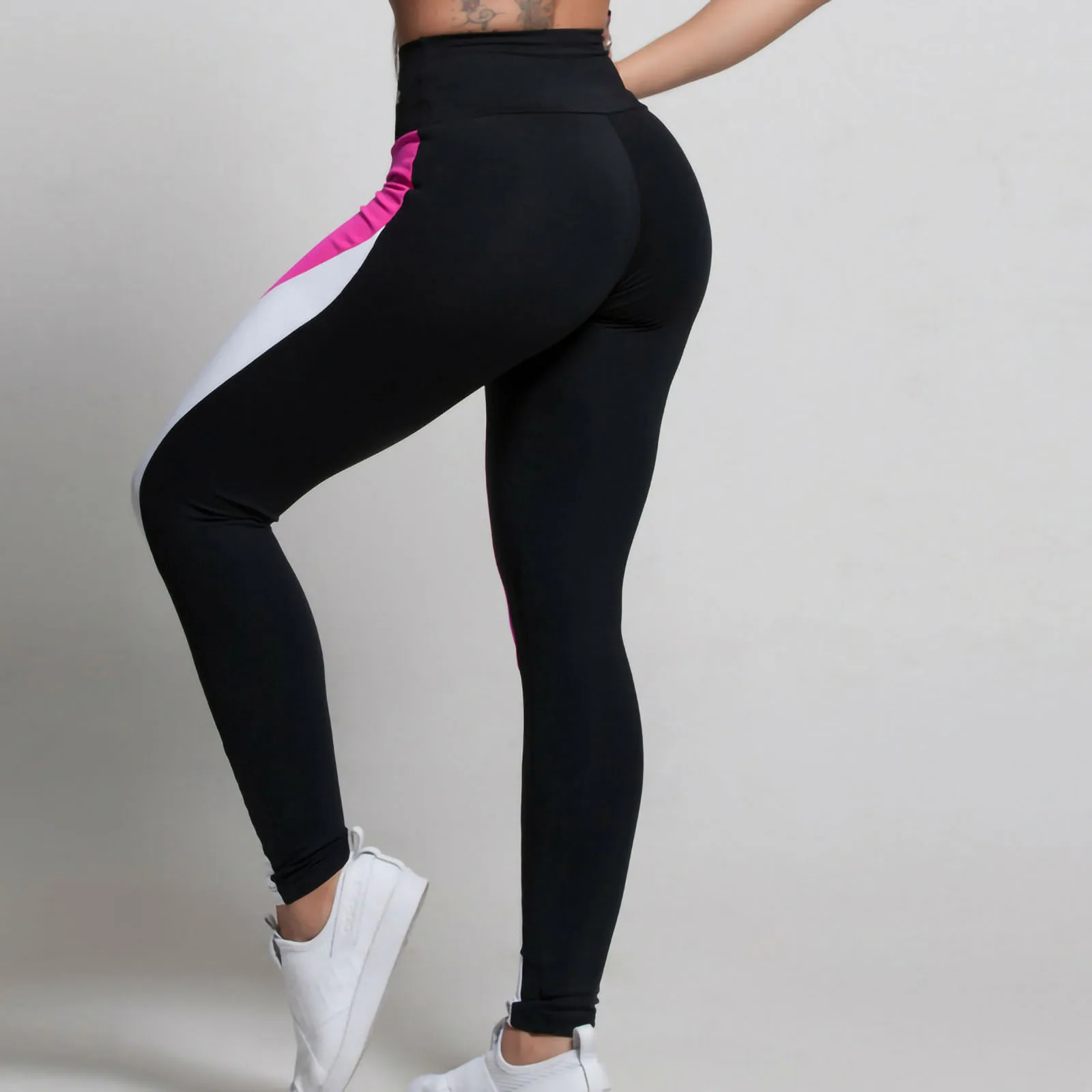 

Women Sportswear Yoga Pants Seamless Mixed Color Printed Stretch Women's pants Dance Pants High Waist Gym Girl Tight Leggings