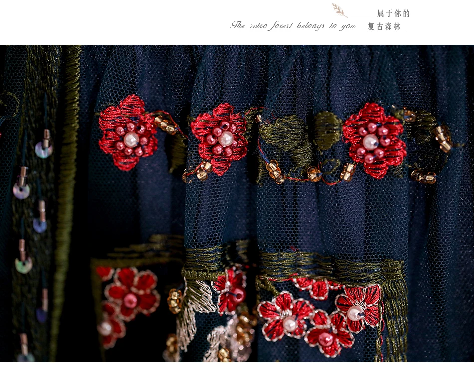 LYNETTE'S CHINOISERIE осенне-зимнее оригинальное дизайнерское женское платье Mori Girls