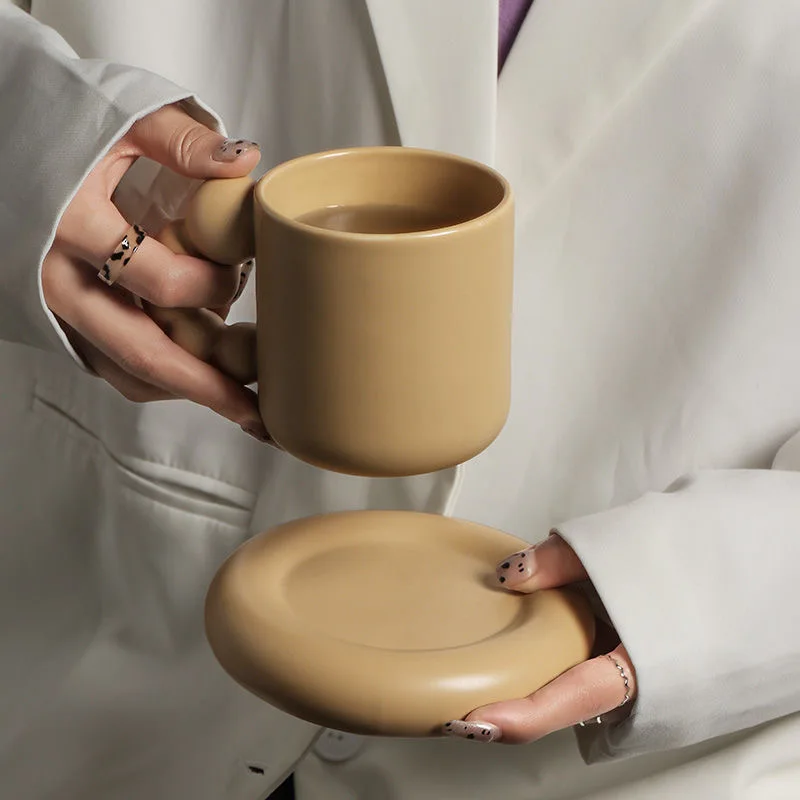 Керамическая кружка в скандинавском стиле набор тарелок чашка для кофе молока