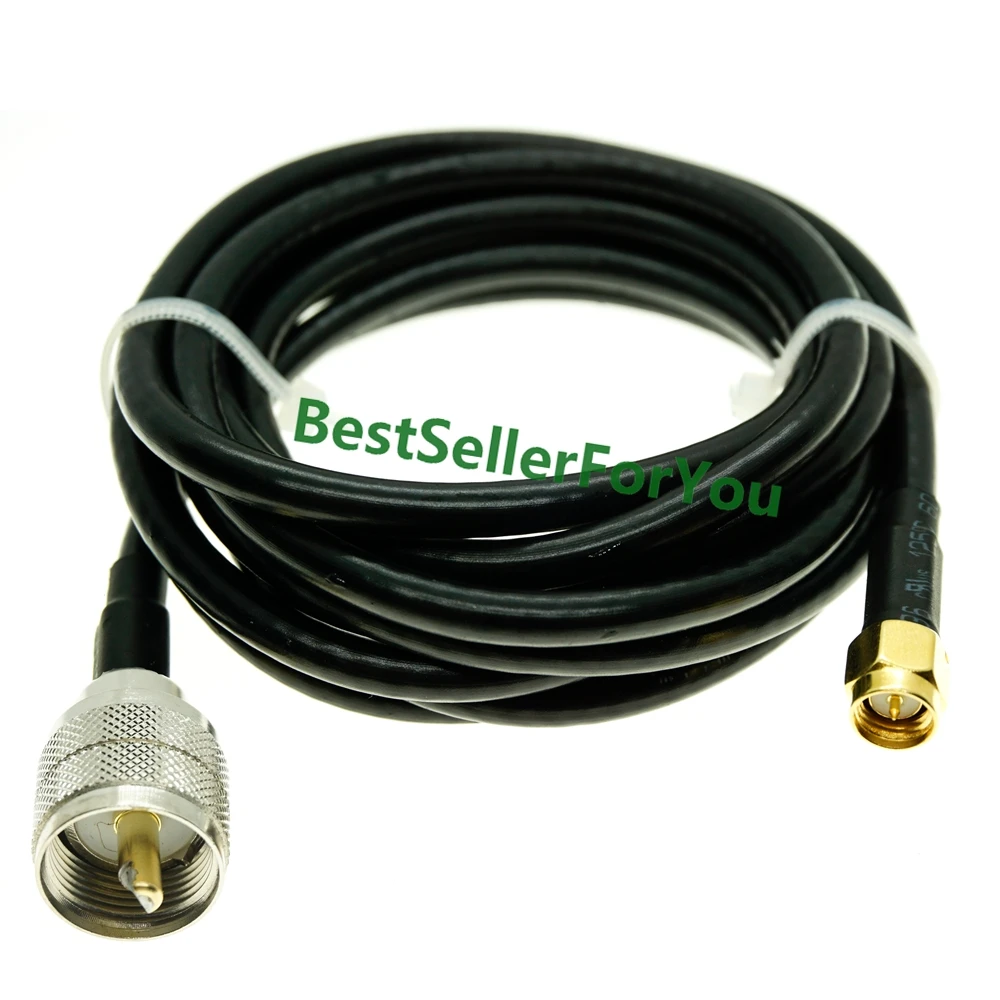 

UHF Male PL259 PL-259 to SMA male RF Straight Pigtail Jumper RG58 Coaxial Cable